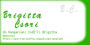 brigitta csori business card